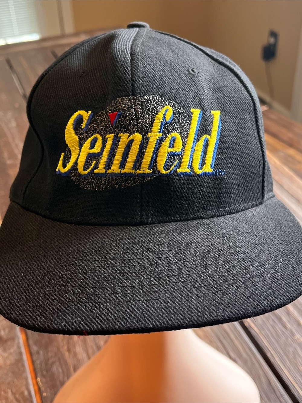 Seinfeld Black Yellow Vintage Snapback Hat KC One Size Fits All Adjustable